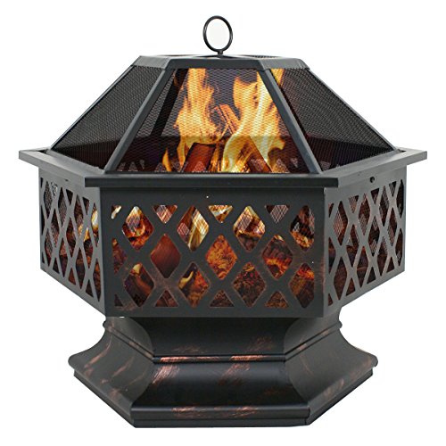 Zeny-Fire-Pit-Hex-Shaped-Fireplace-Outdoor-Home-Garden-Backyard-FirepitOil-Rubbed-Bronze-Bronze-0