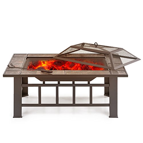 iKayaa-Iron-Rectangular-Fire-Pit-with-Firepit-Cover-and-Poker-for-Outdoor-Garden-Backyard-0-0