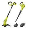 Ryobi-P2013-ONE-18-Volt-Lithium-ion-String-TrimmerEdger-and-BlowerSweeper-Combo-Kit-0