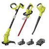 Ryobi-P2015-ONE-18-Volt-Lithium-ion-Cordless-Trimmer-Blower-Hedge-Combo-Kit-ZRP2015-Certified-Refurbished-0