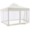 10-x-10-ft-Gazebo-Top-Replacement-with-Side-Screen-Netting-Ivory-White-by-Newleaf-0