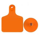 100pcs-TPU-Laser-Curve-Cattle-Ear-Tag-Tagger-Copper-Head-orange-without-number-0