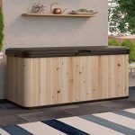120-Gallon-Cedar-and-Resin-Deck-Box-Large-Storage-Capacity-Stylish-Wood-and-Plastic-Combination-Lockable-Waterproof-Sturdy-and-Long-Lasting-Solid-Cedar-Wood-Construction-Dark-BrownUnfinished-0-0