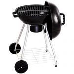 185-Charcoal-Grill-Enamel-Lid-2-Bottom-Storage-Wire-Rack-Wheels-Kettle-Style-Design-Outdoor-Garden-Patio-Backyard-Yard-BBQ-Barbecue-Cooking-Grilling-Durable-Sturdy-Steel-Frame-Removable-Ash-Catcher-0