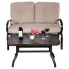 2-Pcs-Patio-Outdoor-LoveSeat-Coffee-Table-Set-Furniture-Bench-With-Cushion-0-0