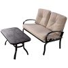 2-Pcs-Patio-Outdoor-LoveSeat-Coffee-Table-Set-Furniture-Bench-With-Cushion-0-1