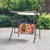 2-Person-Floral-Padded-Swing-Durable-Powder-Coated-Steel-Frame-Supports-2-People-up-to-500-lbs-UV-rated-Polyester-Fabric-Resists-Fading-Has-a-Padded-Seat-for-Comfort-Contemporary-and-Chic-Design-0
