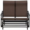 2-Person-Glider-Rocking-Bench-Double-Chair-Loveseat-Patio-Tan-Armchair-0-1