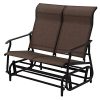 2-Person-Glider-Rocking-Bench-Double-Chair-Loveseat-Patio-Tan-Armchair-0