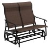 2-Person-Glider-Rocking-Bench-Double-Chair-Loveseat-Patio-Tan-Armchair-0-2