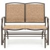 2-Person-Loveseat-Patio-Glider-Bench-Rocker-Sturdy-and-Long-Lasting-Steel-Frame-Construction-Comfortable-Ergonomic-Design-Durable-Strong-and-Waterproof-Fabric-Sleek-Design-Brown-Finish-0-1