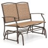 2-Person-Loveseat-Patio-Glider-Bench-Rocker-Sturdy-and-Long-Lasting-Steel-Frame-Construction-Comfortable-Ergonomic-Design-Durable-Strong-and-Waterproof-Fabric-Sleek-Design-Brown-Finish-0