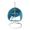 2-Persons-Seater-Egg-Shape-Wicker-Rattan-Swing-Lounge-Chair-Hammock-TURQUOISE-0