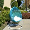 2-Persons-Seater-Egg-Shape-Wicker-Rattan-Swing-Lounge-Chair-Hammock-TURQUOISE-0-2