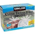 2-Wholesale-Lots-Kirkland-Signature-Clear-Trash-Bags-33-Gallon-Bags-400-Garbage-Bags-Total-0