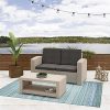 2pc-All-Weather-Beige-Loveseat-Patio-Set-with-Dark-Grey-Cushions-0-0