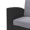 2pc-All-Weather-Black-Loveseat-Patio-Set-with-Light-Grey-Cushions-0-1