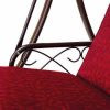 3-Seat-Canopy-Porch-Swing-Bed-Red-Fully-Reclines-to-Lie-Flat-Fade-Resistant-Fabric-UV-Treated-Fade-Resistant-Fabric-Includes-Two-Throw-Pillows-Multi-Position-Canopy-Supports-Three-People-0-0