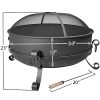 34-Steel-Cauldron-Fire-Pit-Outdoor-Backyard-Cooking-Camping-34-Diameter-Bowl-0-0
