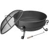 34-Steel-Cauldron-Fire-Pit-Outdoor-Backyard-Cooking-Camping-34-Diameter-Bowl-0-1