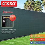 4-x-50-3rd-Gen-Olive-Dark-Green-Fence-Privacy-Screen-Windscreen-Fabric-Mesh-Tarp-Aluminum-Grommets-0