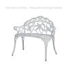 40-Antique-Rose-Pattern-Garden-Bench-Sturdy-Aluminum-Cast-Frame-Outdoor-Seats-Chair-Home-Backyard-Deck-Porch-Furniture-Decor-Antique-White-1854wht-0