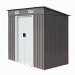 46-Outdoor-Steel-Metal-Garden-Storage-Shed-Tool-House-WSliding-Door-0-1