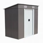 46-Outdoor-Steel-Metal-Garden-Storage-Shed-Tool-House-WSliding-Door-0