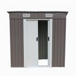 46-Outdoor-Steel-Metal-Garden-Storage-Shed-Tool-House-WSliding-Door-0-2