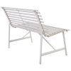 47-Garden-Bench-White-Gray-Steel-Outdoor-Backyard-Lawn-Slat-Back-Seat-Furniture-0
