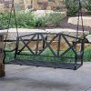 5-Foot-3-Person-Black-Metal-X-Back-Slatted-Porch-Swing-Outdoor-Patio-Garden-Furniture-0