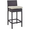5-Piece-Classy-Patio-Bar-Set-Made-of-Woven-Rattan-and-Aluminum-Frame-4-Barstools-with-Cozy-Cushions-and-1-Glass-Top-Square-Table-EpsressoMocha-Expert-Home-Guide-by-Love-US-0-0