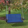 5FT-BLUE-POLY-LUMBER-ROLL-BACK-Porch-Swing-with-Cupholder-arms-Heavy-Duty-EVERLASTING-PolyTuf-HDPE-MADE-IN-USA-AMISH-CRAFTED-0