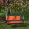 5FT-BRIGHT-ORANGE-POLY-LUMBER-Mission-Porch-Swing-Heavy-Duty-EVERLASTING-PolyTuf-HDPE-MADE-IN-USA-AMISH-CRAFTED-0