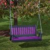 5FT-BRIGHT-PURPLE-POLY-LUMBER-Mission-Porch-Swing-Heavy-Duty-EVERLASTING-PolyTuf-HDPE-MADE-IN-USA-AMISH-CRAFTED-0