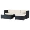 5Pcs-Black-Rattan-Table-Furniture-Set-Armless-Chair-w-2-Corner-Sofa-Footstool-0-1
