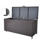 86-Gallon-All-Weather-Resin-Wicker-Deck-Box-Storage-Container-Bench-Seat-Anti-Rust-UV-Resistant-0