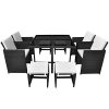 9-Pieces-Outdoor-Patio-Rattan-Wicker-Dining-Set-Poly-Rattan-Chairs-and-Glass-Top-Dining-Table-wCushions-Black-0-0