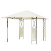 AK-Energy-10×10-Square-Gazebo-Canopy-Tent-Shelter-Awning-Garden-Patio-WBeige-Cover-Double-Leg-0