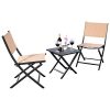 AK-Energy-3pc-Portable-Patio-Lawn-Outdoor-Square-Folding-Coffee-Table-Chairs-Furniture-Set-Earth-Yellow-Color-0