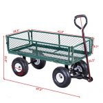 AK-Energy-Green-Steel-Lawn-Garden-Utility-Cart-Wagon-Wheelbarrow-Pull-Handle-Trailer-Flatbed-330Lbs-Capacity-0-1