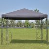 AK-Energy-Patio-10×10-Square-Gazebo-Canopy-Tent-Steel-Frame-Shelter-Awning-with-Gray-Cover-Corner-Footing-0-1