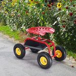 AK-Energy-Red-Rolling-Garden-Cart-Work-Seat-With-Tool-Tray-Heavy-Duty-Gardening-Planting-300Lbs-Load-0-0