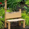 AL-Furniture-Amish-Made-Blue-Mountain-Bramblewood-Garden-Bench-with-Decorative-Mini-Birdhouse-0