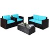 Allblessings-Patio-4PCS-Rattan-Wicker-Outdoor-Living-Furniture-Set-With-Blue-Cushion-For-Leisure-0