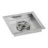 American-Fireglass-SS-SQPKIT-N-18-Natural-Gas-18-Square-Stainless-Steel-Drop-In-Pan-with-Spark-Ignition-Kit-12-Fire-Pit-Ring-0-0