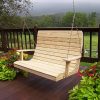 Amish-Porch-Swing-4-ft-Outdoor-Hanging-Porch-Swings-Traditional-Patio-Wooden-2-Person-Seat-Swinging-Bench-Pressure-Treated-Wood-0-0