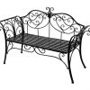Antique-Metal-Garden-Bench-Chair-2-Seater-for-Garden-Yard-Patio-Porch-and-Sunroom-0