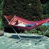 Aruba-Jet-Set-Hammock-and-Stand-Set-Weather-Resistant-EllTex-Recycled-PolyesterCotton-Blend-Cayenne-Red-Single-Powder-Coated-Steel-Stand-122-L-X-47-W-x-44HHolds-up-to-330lbs-0-2
