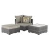 Ashley-Furniture-Signature-Design-Spring-Dew-Outdoor-3-Piece-Furniture-Set-Cocktail-Table-Corner-Chair-Ottoman-with-Cushion-Gray-0